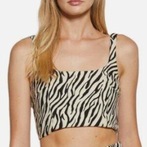Bec + Bridge Cecile Zebra Back Zipper Crop Top – Size 2 – NWT